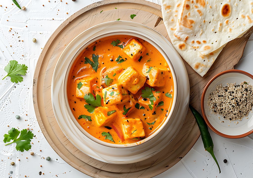 board-plate-tasty-shahi-paneer-with-white-background-min